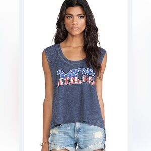 Stars and Stripes sleeveless Tee in Blue Chaser MC5 xs